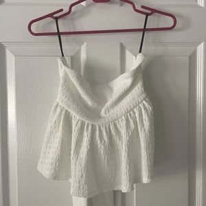 Forever 21 Small Off-white Strapless Top